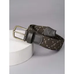 Van Heusen Brown Woven Leather Casual Belt-image-2