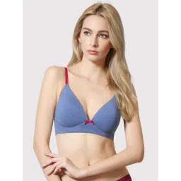 Van Heusen Comfort Fit Anti Bacterial Padded Solid Live-In Bra - Denim M�lange-picture-14