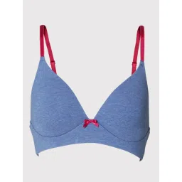 Van Heusen Comfort Fit Anti Bacterial Padded Solid Live-In Bra - Denim M�lange image 4