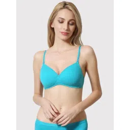 Van Heusen Comfort Fit Anti Bacterial Wireless Solid Bra - Peacock Blue-picture-14