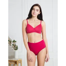 Van Heusen Comfort Fit Wireless Padded Solid T-Shirt Bra - Magenta-picture-43