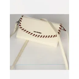 Van Heusen Cream Solid Sling Handbag-picture-28