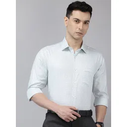 Van Heusen Custom Fit Checked Pure Cotton Formal Shirt-picture-38