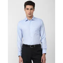 Van Heusen Durapress Men Blue Slim Fit Wrinkle Resistant & Easy Care Formal Shirt-picture-30