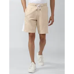 Van Heusen Flex Beige Regular Fit Striped Shorts-picture-24