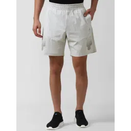 Van Heusen Flex Light Grey Regular Fit Printed Shorts-picture-13