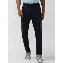 Van Heusen Flex Navy Slim Fit Striped Trackpants-picture-11