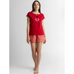 Van Heusen Floral Printed Pure Cotton T-shirt With Shorts-picture-24