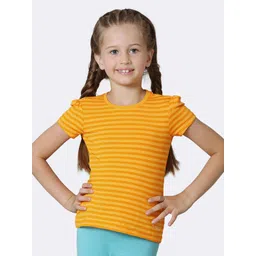 Van Heusen Girls Yarrow Tonal Striped Round Neck T-Shirt-picture-29
