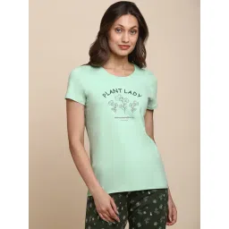 Van Heusen Green Cotton Printed T-Shirt-picture-42