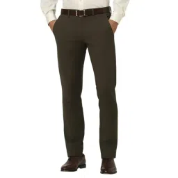 Van Heusen Green Cotton Slim Fit Trousers-picture-40