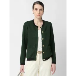 Van Heusen Green Cotton Solid Sweater-picture-22