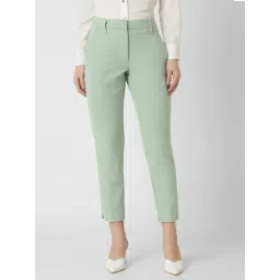 Van Heusen Green Mid Rise Formal Trousers-picture-37