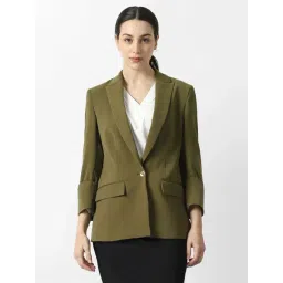 Van Heusen Green Regular Fit Blazer-picture-26