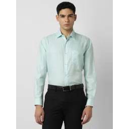 Van Heusen Green Regular Fit Checks Shirt-picture-38