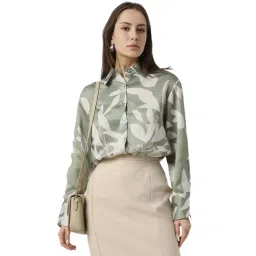 Van Heusen Green Regular Fit Floral Print Shirt-picture-26