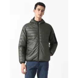 Van Heusen Green Regular Fit Hooded Jacket-picture-13