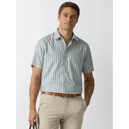 Van Heusen Green Regular Fit Striped Shirt-picture-16