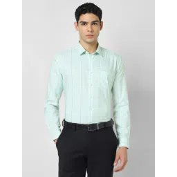 Van Heusen Green Slim Fit Checks Shirt-picture-26