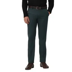 Van Heusen Green Slim fit Solid Trousers-picture-20