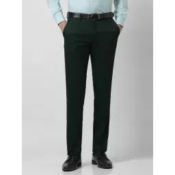 Van Heusen Green Slim Fit Texture Trousers-picture-33