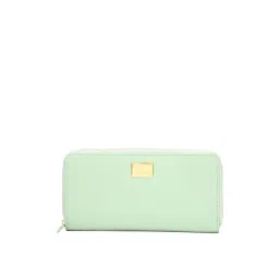 Van Heusen Green Solid Zip Around Wallet for Women-picture-11