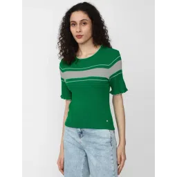 Van Heusen Green Striped Sweater-picture-48