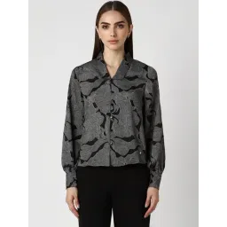 Van Heusen Grey & Black Printed Shirt-picture-23