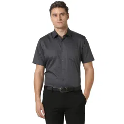 Van Heusen Grey Cotton Regular fit Checks Shirt-picture-41