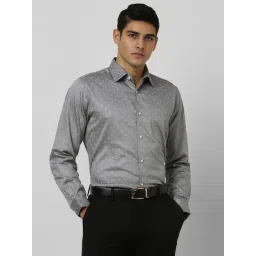 Van Heusen Grey Cotton Regular Fit Printed Shirt-picture-39