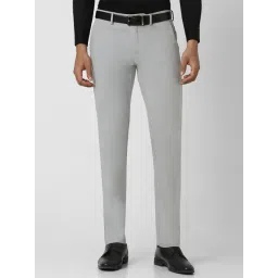 Van Heusen Grey Cotton Slim Fit Trousers-picture-47