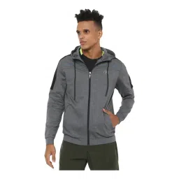 Van Heusen Grey  Regular Fit Colour Block Hooded Jacket-picture-18