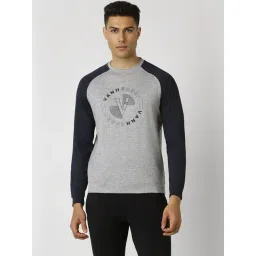 Van Heusen Grey Regular Fit Colour Block Sweatshirt-picture-40