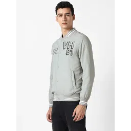 Van Heusen Grey Regular Fit Printed Jacket image 3
