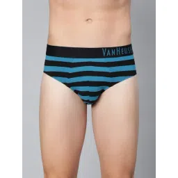 Van Heusen Innerwear Black Cotton Regular Fit Striped Briefs-picture-29