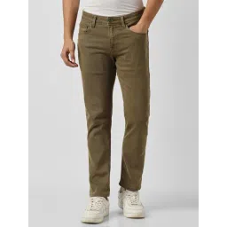 Van Heusen Khaki Cotton Regular Fit Jeans-picture-39