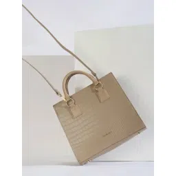 Van Heusen Khaki Textured Handbag-picture-33