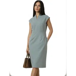 Van Heusen Light Grey Solid Dress-picture-23