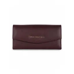 Van Heusen Maroon Casual Leather Wallet for Women-picture-19