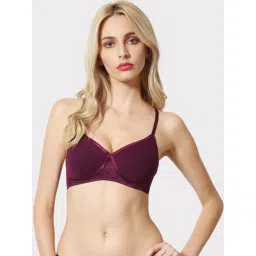 Van Heusen Maroon Cotton Minimizer Bra image 1