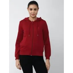 Van Heusen Maroon Cotton Regular Fit Hoodie-picture-22