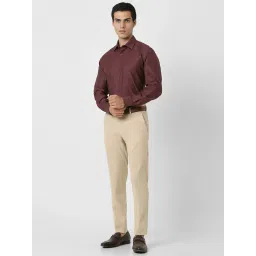 Van Heusen Maroon Cotton Regular Fit Print Shirt image 4