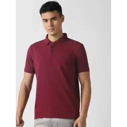 Van Heusen Maroon Cotton Regular Fit Sports Polo-picture-19