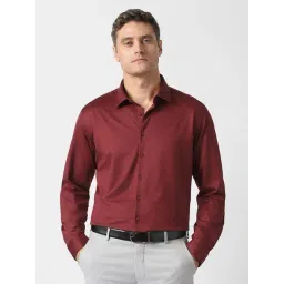 Van Heusen Maroon Cotton Slim Fit Shirt-picture-46