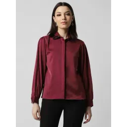 Van Heusen Maroon Embellished Shirt-picture-41