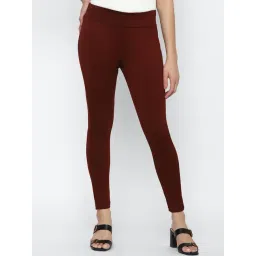 Van Heusen Maroon Mid Rise Tights-picture-22