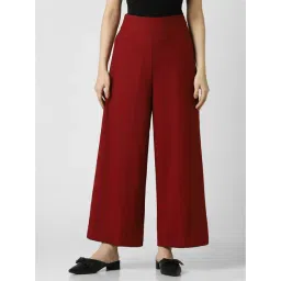 Van Heusen Maroon Regular Fit Mid Rise Trousers-picture-34