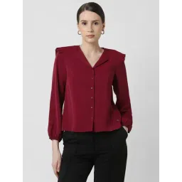Van Heusen Maroon Regular Fit Shirt-picture-42