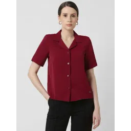Van Heusen Maroon Regular Fit Shirt-picture-14