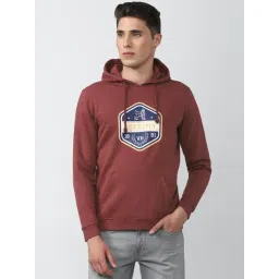 Van Heusen Maroon Slim Fit Printed Hooded SweatShirt-picture-33